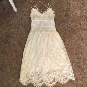 Open Back White Lace Sundress